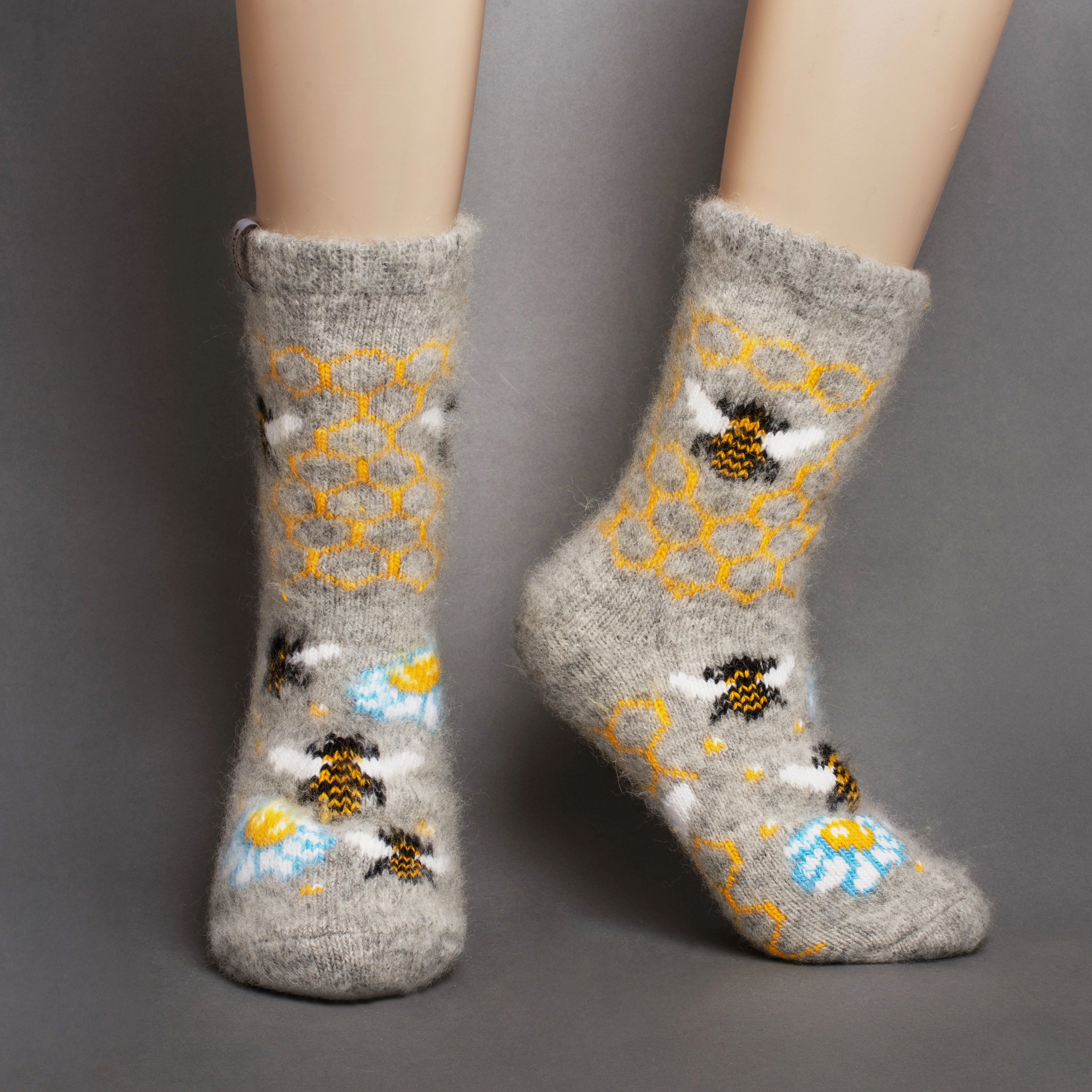 Cozy Bee Merino Crew Socks: Women's Comfort, Naturally Warm & Stylish.